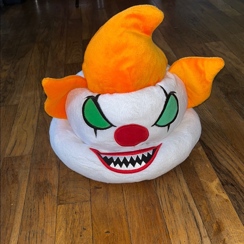 Poop EmojiScary Killer Clown Plush Hat